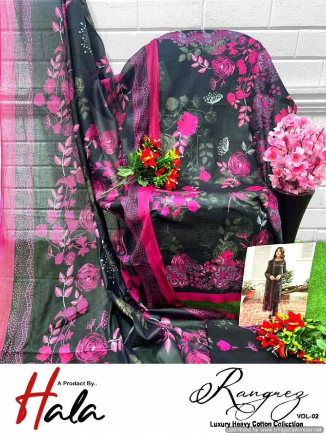 Rangrez Vol 2 By Hala Cotton Printed Pakistani Dress Material Wholesale Clothing Suppliers In India
